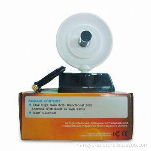 2.4GHz Wi-Fi Antenna with 8dBi Gain, 5 to 95% RH Humidity